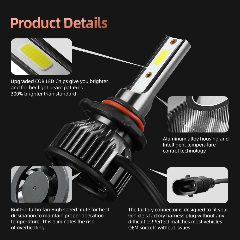 4Pcs LED 9005 Auto Scheinwerfe – Headlight Aiming Tool Bewertung und Preis